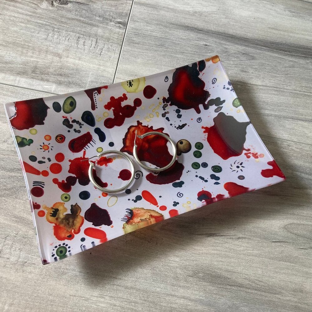 NWT Artisan Glass, Rectangular Plate Tray LAST ONE - HOME